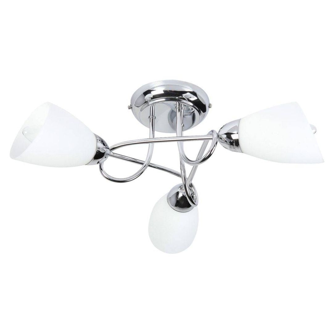 Pagazzi Jaco 3 Light Polished Chrome Semi Flush Ceiling Light