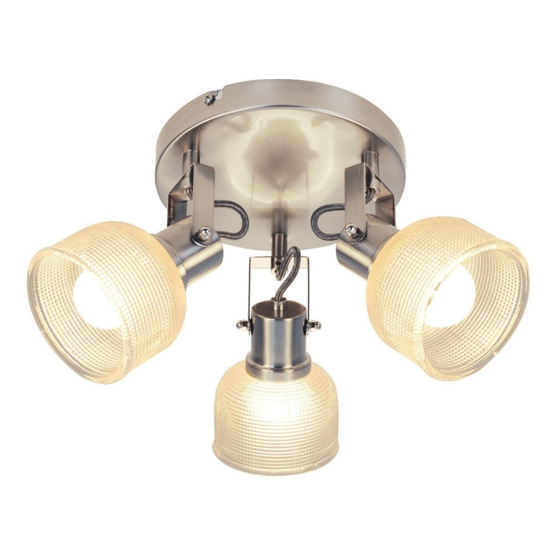 Pagazzi Jaron Polished Chrome & Glass 3-Light Spotlight