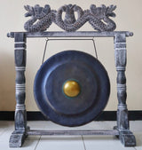 Yorkshire Bonsai Medium Gong in Stand 50cm Black
