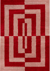 The Rugs Joli Geometric Red & Pink Rug
