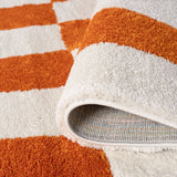 The Rugs Joli Geometric Orange & White Rug