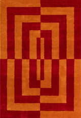 The Rugs Joli Geometric Red & Orange Rug