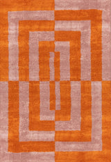 The Rugs Joli Geometric Orange & Pink Rug