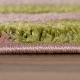 The Rugs Joli Geometric Green & Pink Rug