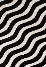 The Rugs Joli Wave Black & White Rug