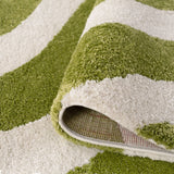The Rugs Joli Wave Green & White Rug