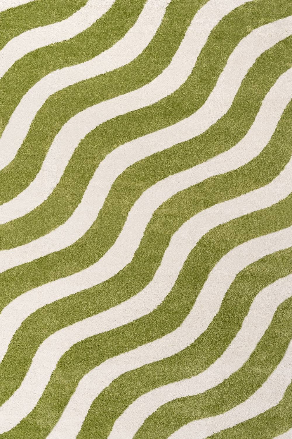 The Rugs Joli Wave Green & White Rug