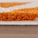 The Rugs Joli Wave Orange White Rug