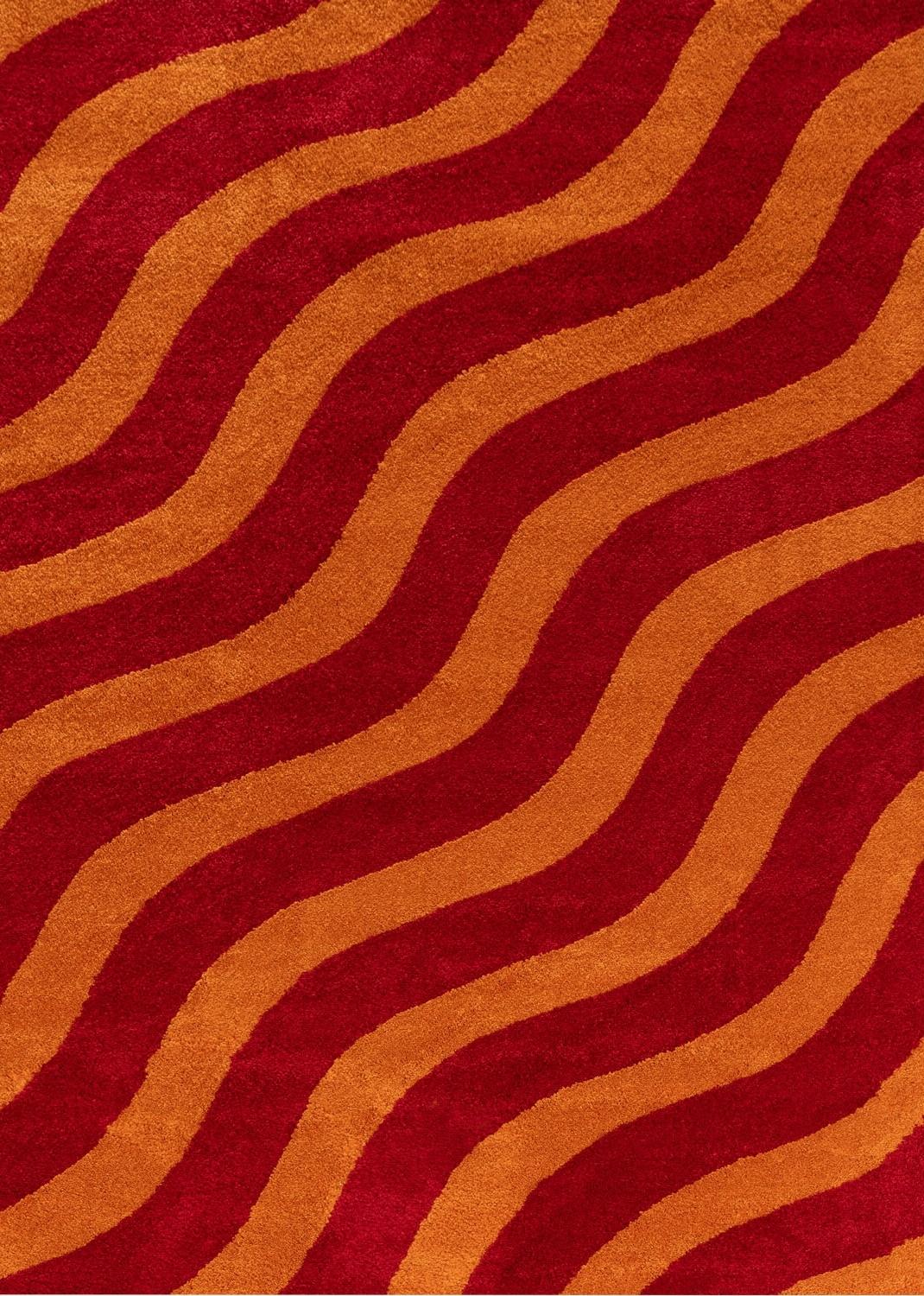 The Rugs Joli Wave Red Orange Rug