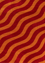 The Rugs Joli Wave Red Orange Rug