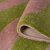 The Rugs Joli Wave Green & Pink Rug