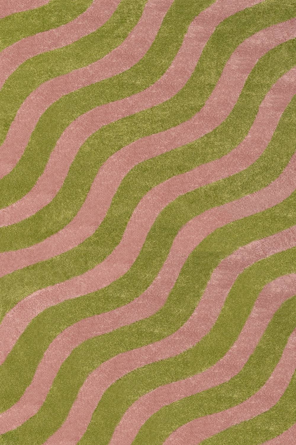 The Rugs Joli Wave Green & Pink Rug