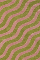 The Rugs Joli Wave Green & Pink Rug