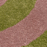 The Rugs Joli Wave Green & Pink Rug