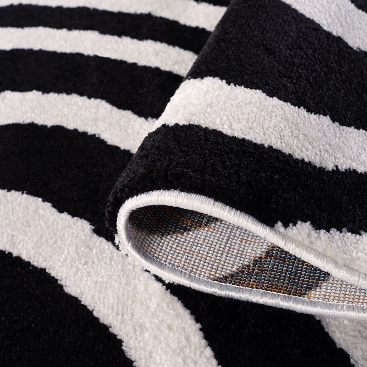 The Rugs Joli Striped Black & White Rug