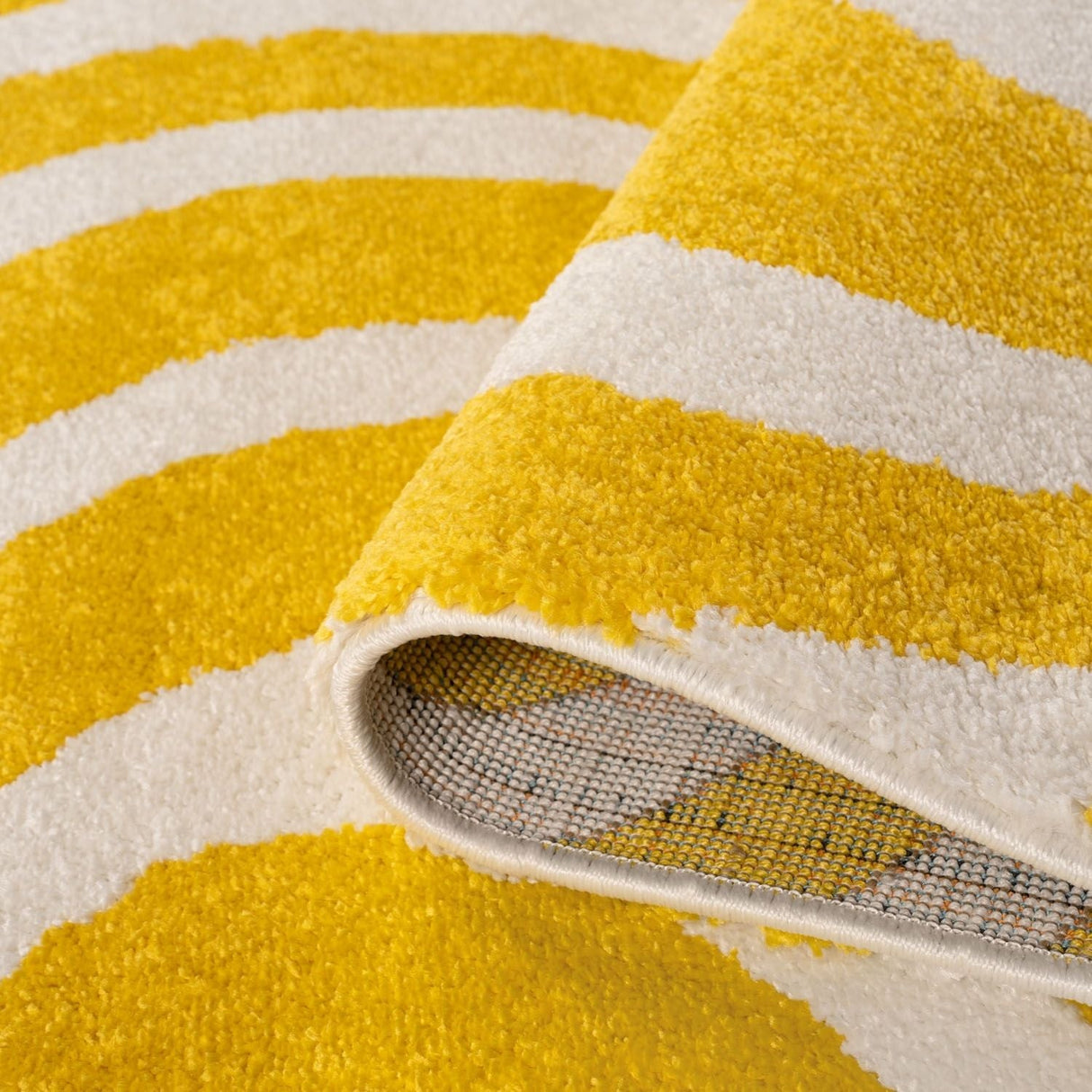 The Rugs Joli Striped Yellow White Rug