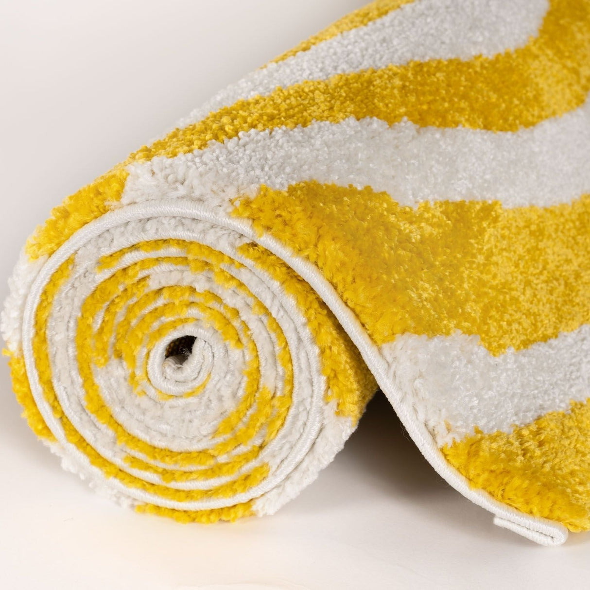The Rugs Joli Striped Yellow White Rug
