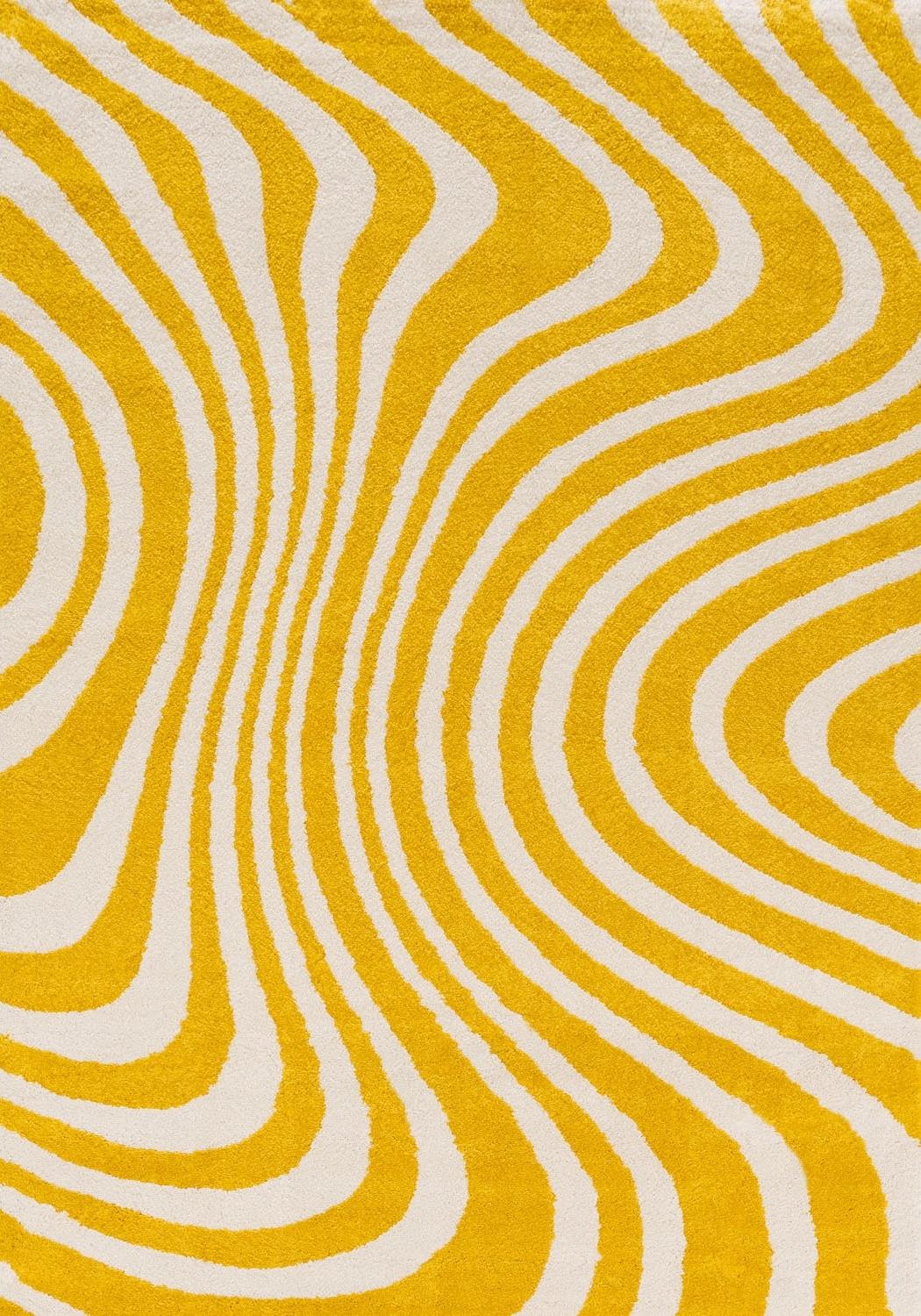 The Rugs Joli Striped Yellow White Rug
