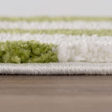 The Rugs Joli Striped Green White Rug