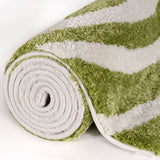 The Rugs Joli Striped Green White Rug