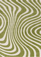 The Rugs Joli Striped Green White Rug