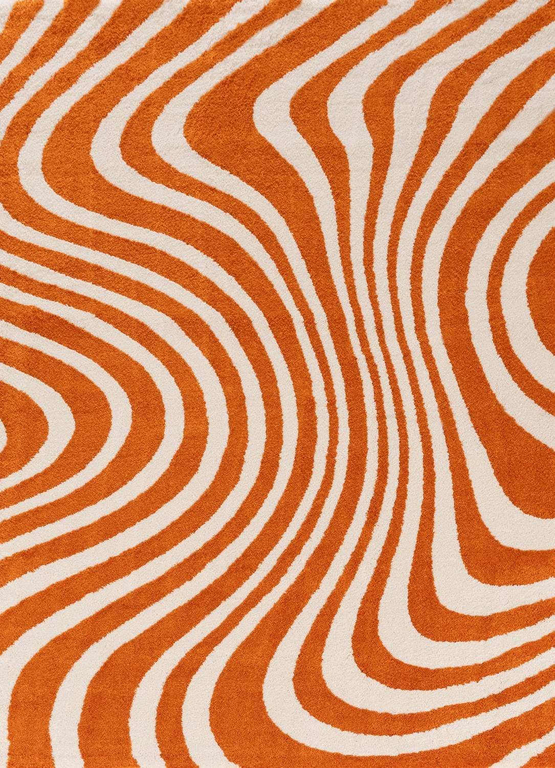 The Rugs Joli Striped Orange White Rug