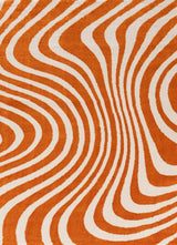 The Rugs Joli Striped Orange White Rug