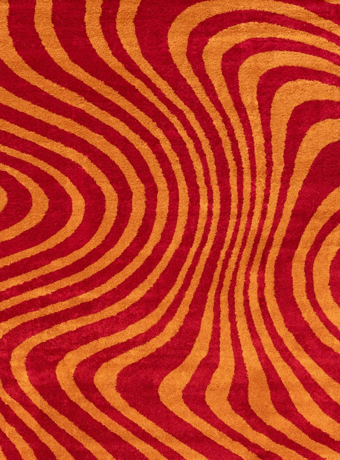 The Rugs Joli Striped Red Orange Rug