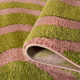 The Rugs Joli Striped Green Pink Rug
