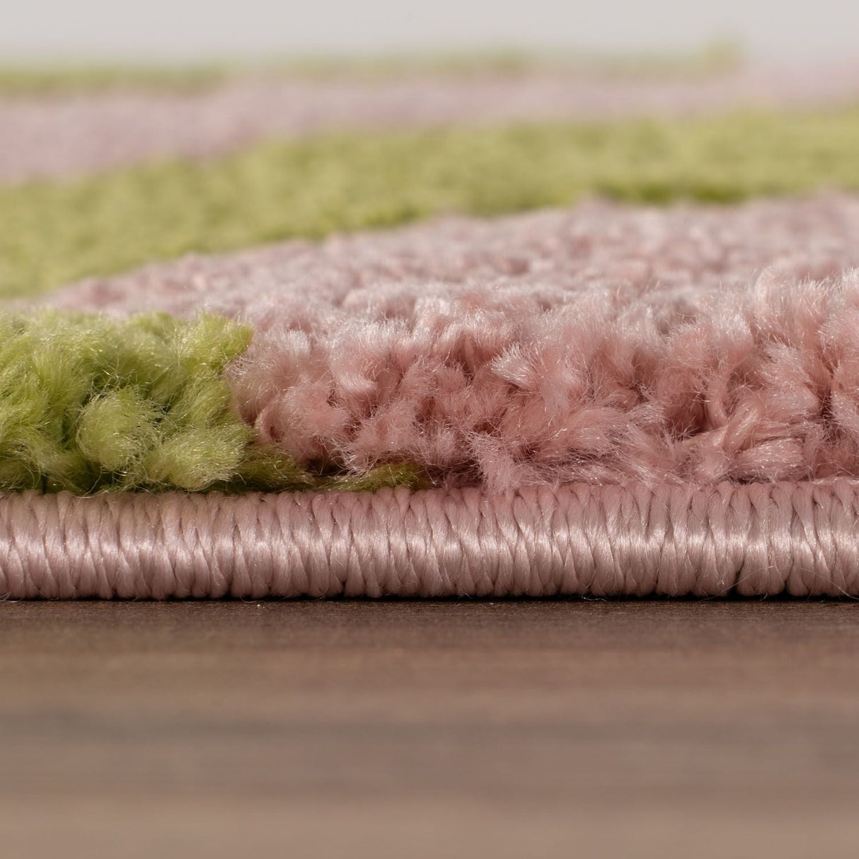 The Rugs Joli Striped Green Pink Rug