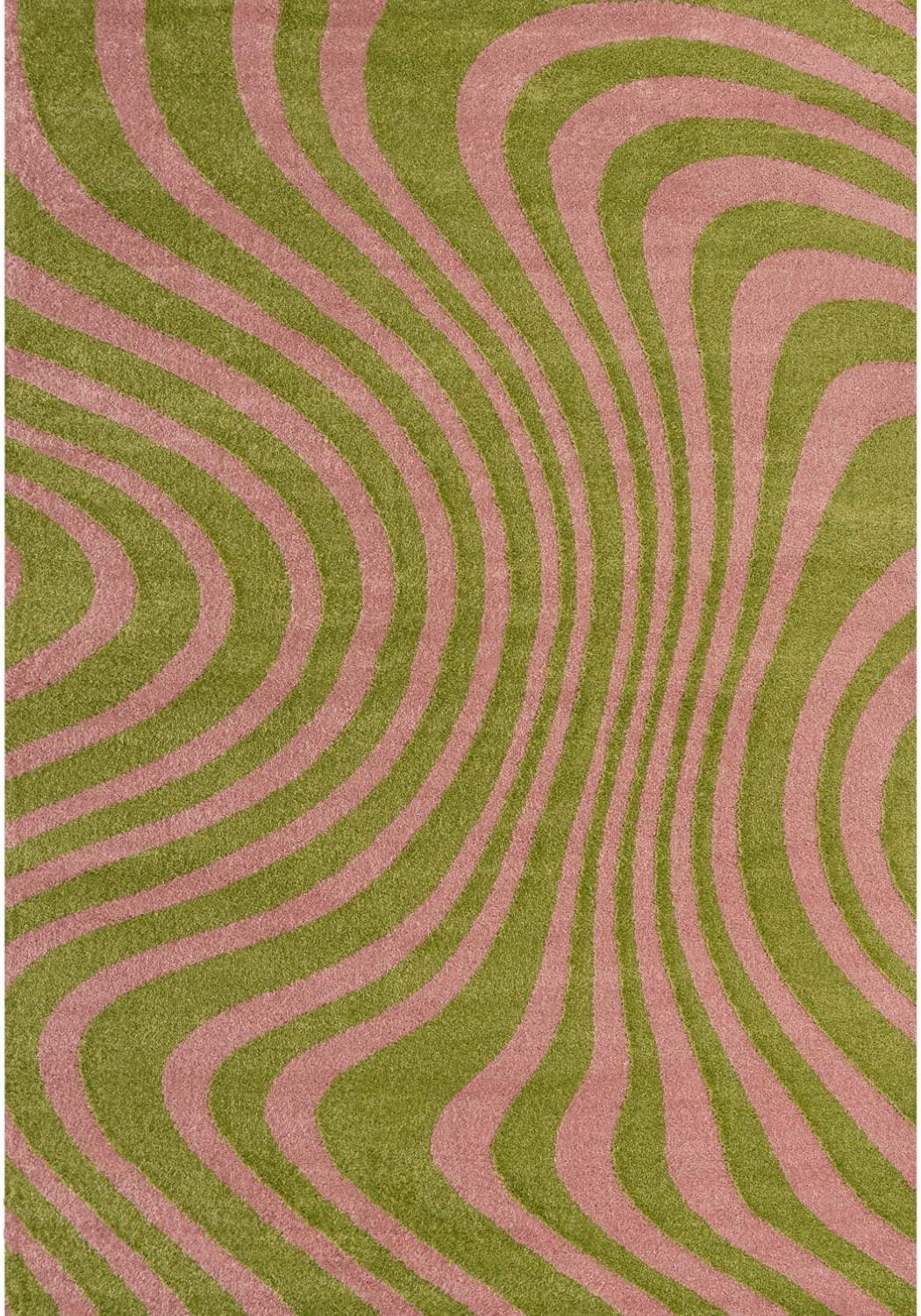 The Rugs Joli Striped Green Pink Rug