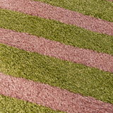 The Rugs Joli Striped Green Pink Rug