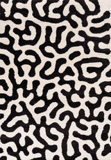 The Rugs Joli Doodle Black White Rug