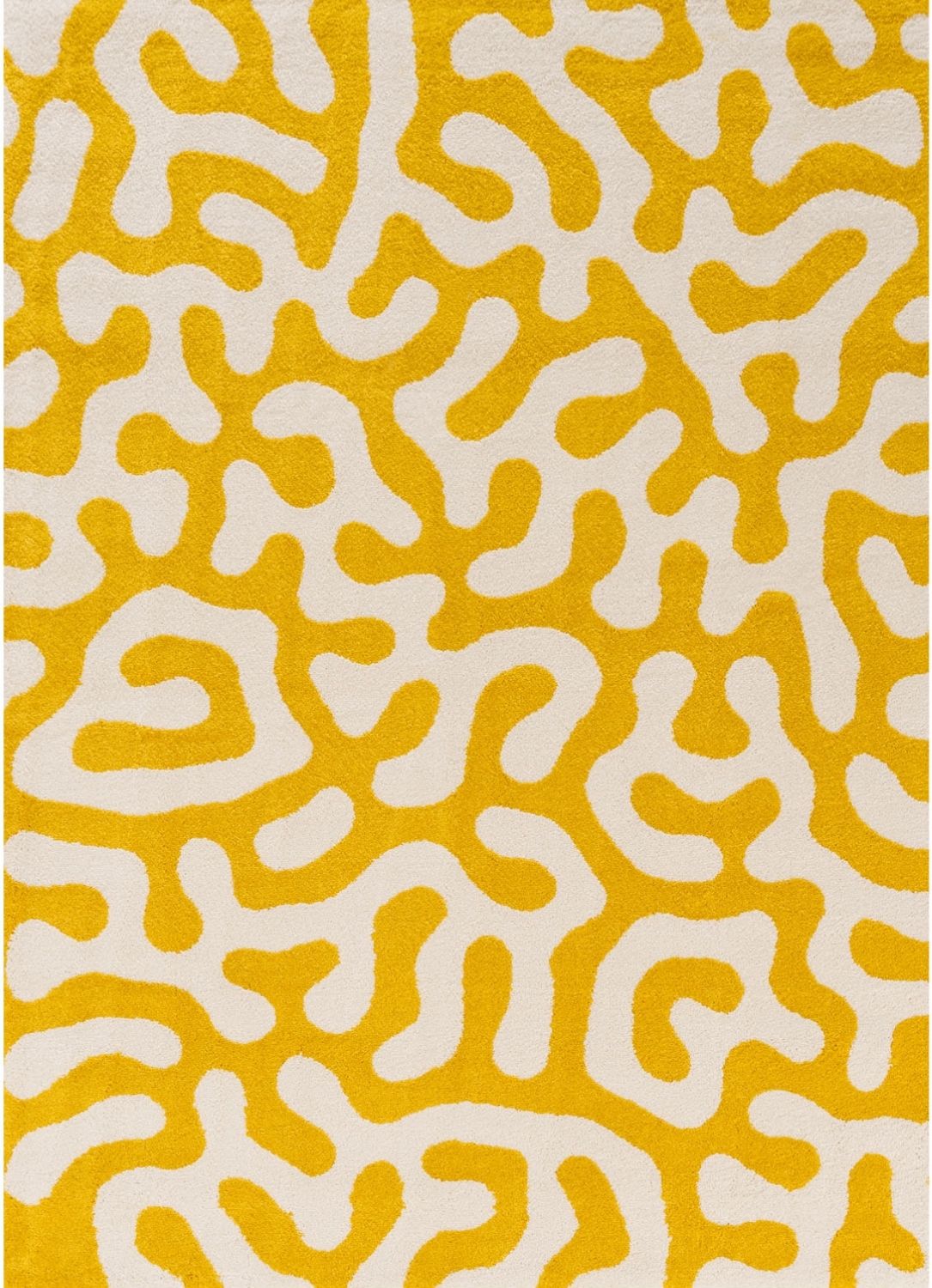 The Rugs Joli Doodle Yellow White Rug