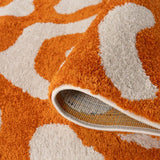 The Rugs Joli Doodle Orange White Rug