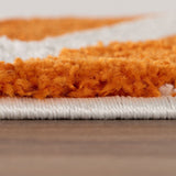 The Rugs Joli Doodle Orange White Rug