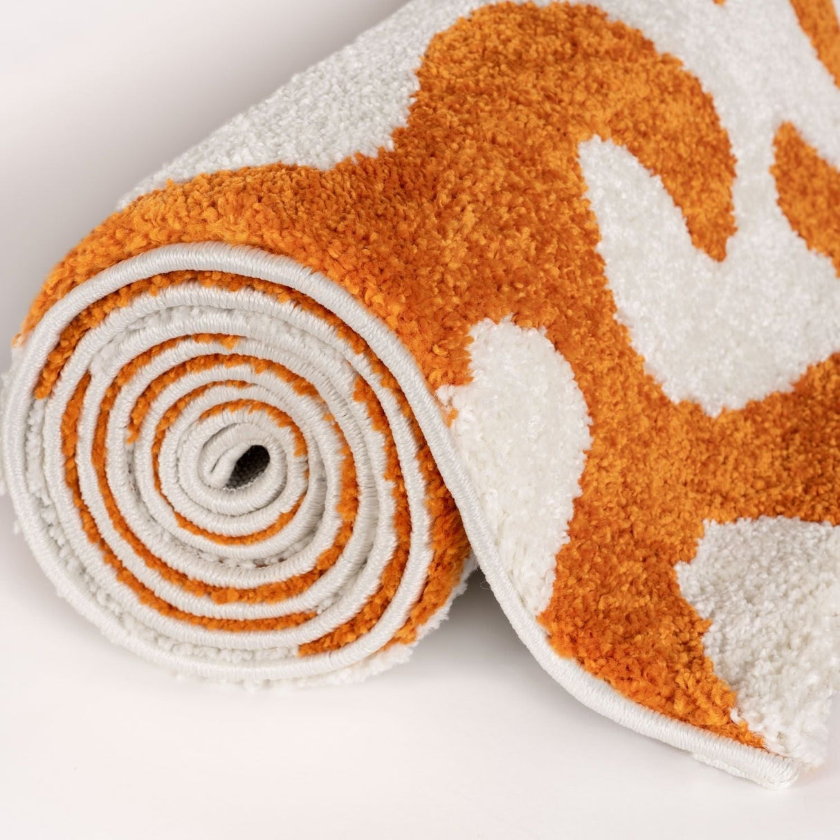 The Rugs Joli Doodle Orange White Rug