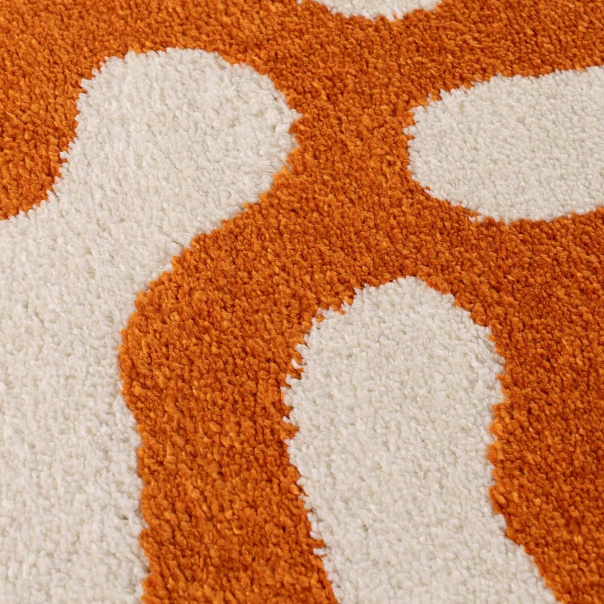 The Rugs Joli Doodle Orange White Rug