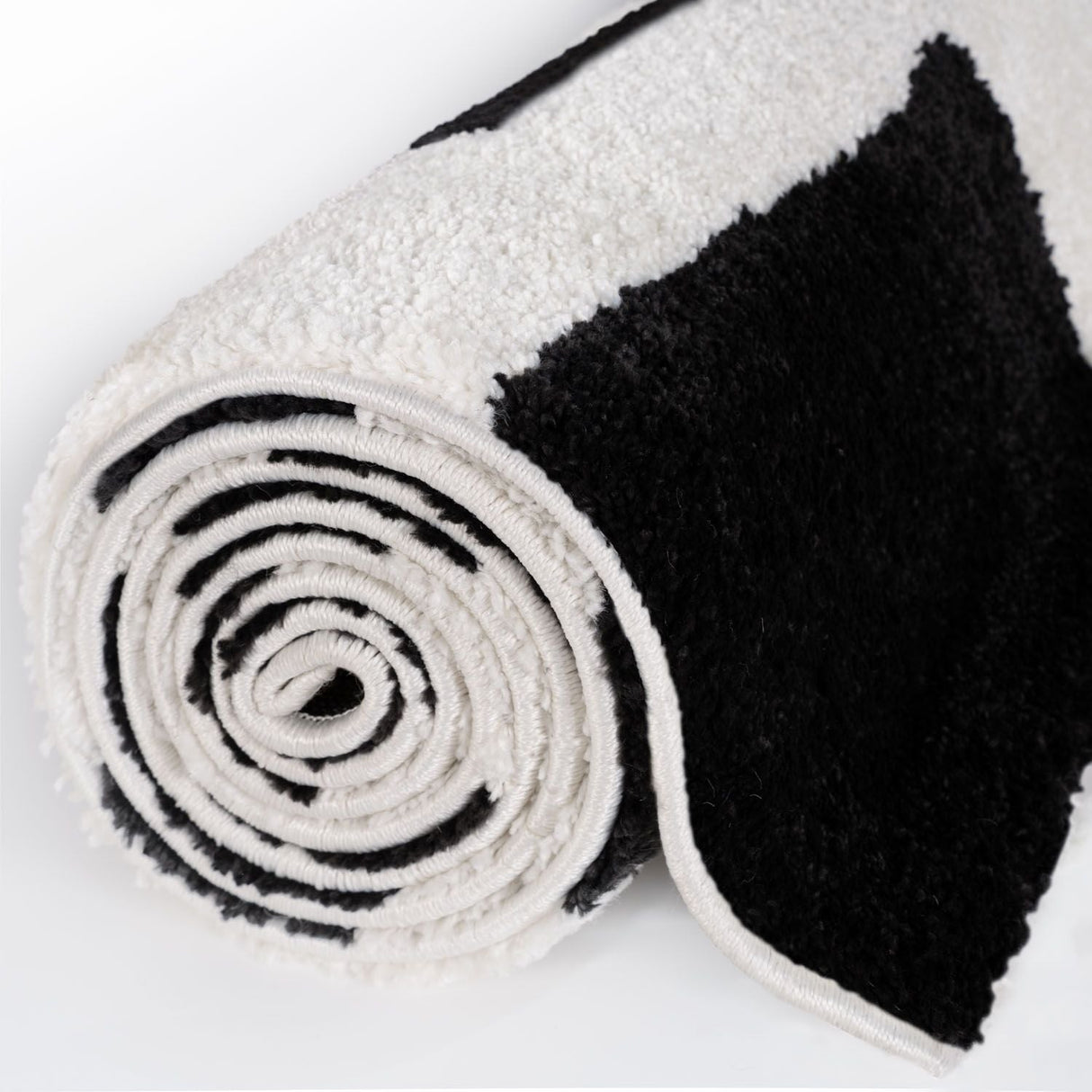 The Rugs Joli Checkered Black White Rug