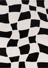 The Rugs Joli Checkered Black White Rug