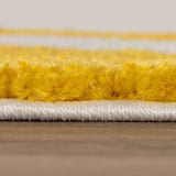 The Rugs Joli Checkered Yellow White Rug