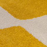 The Rugs Joli Checkered Yellow White Rug