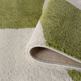 The Rugs Joli Checkered Green White Rug
