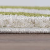 The Rugs Joli Checkered Green White Rug