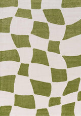 The Rugs Joli Checkered Green White Rug