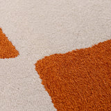 The Rugs Joli Checkered Orange White Rug