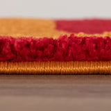 The Rugs Joli Checkered Red Orange Rug