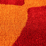 The Rugs Joli Checkered Red Orange Rug