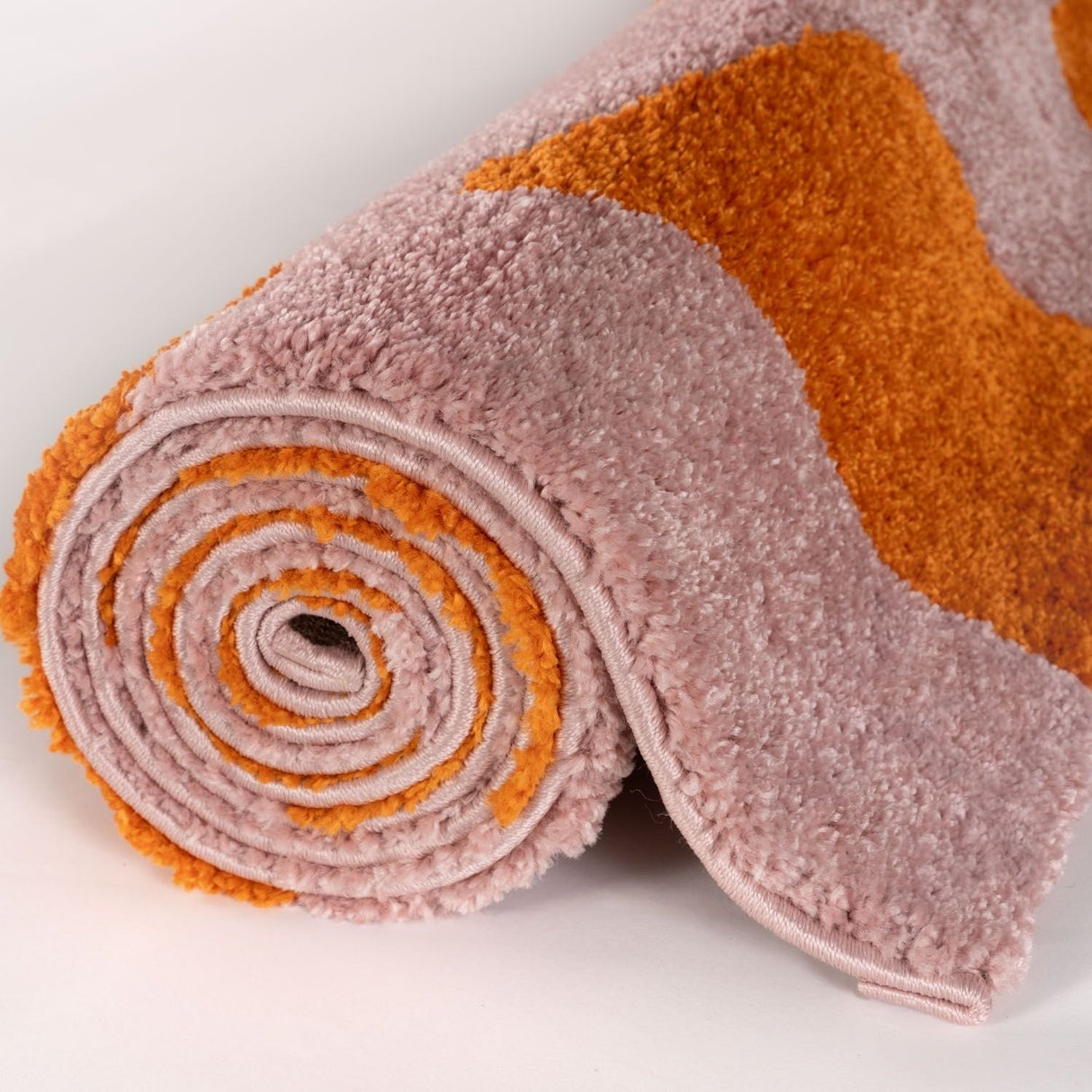 The Rugs Joli Checkered Orange Pink Rug