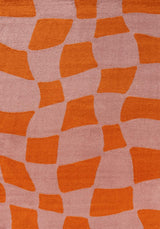 The Rugs Joli Checkered Orange Pink Rug